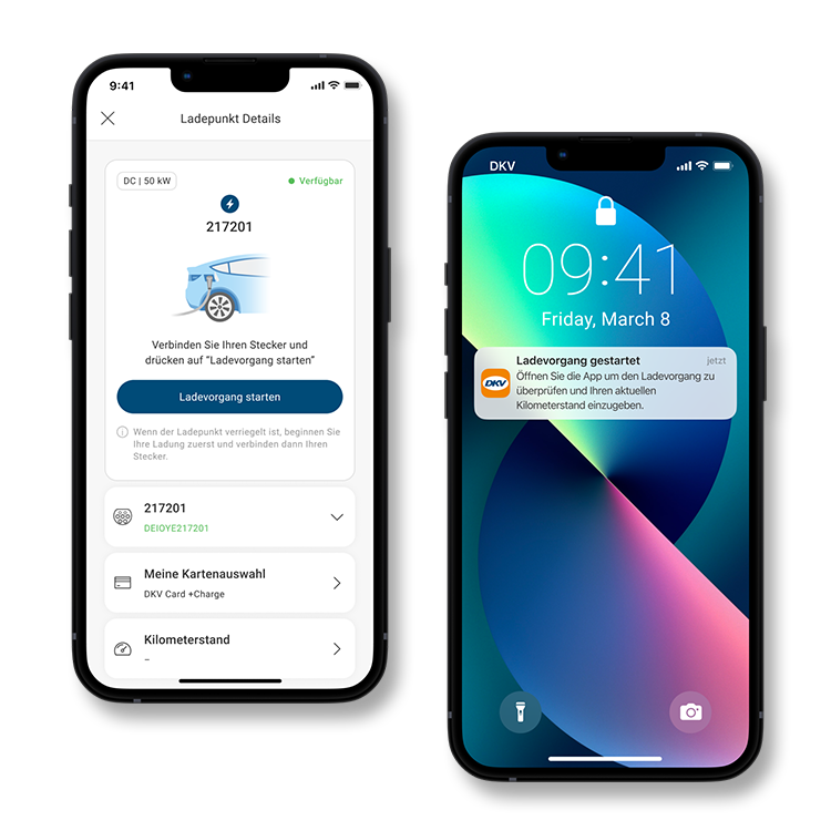 Mileage DKV Mobility App Ladevorgang Start