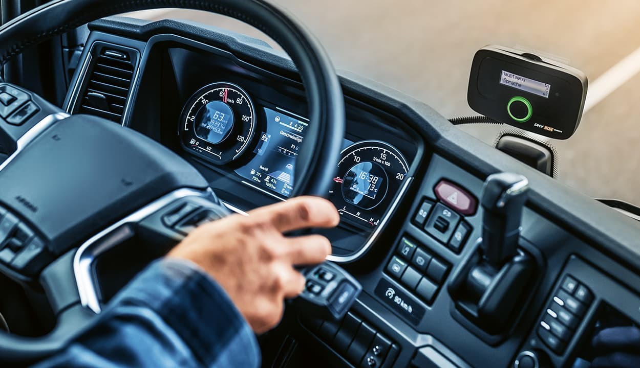 Speedometer display in truck