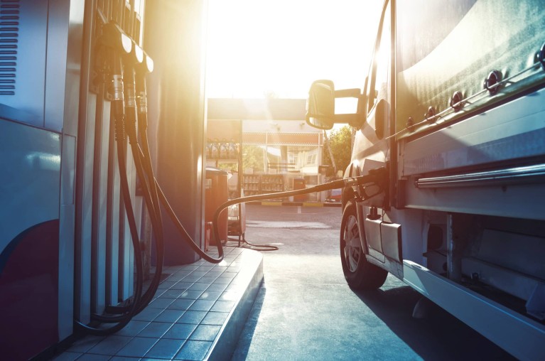 Car at fuel stations