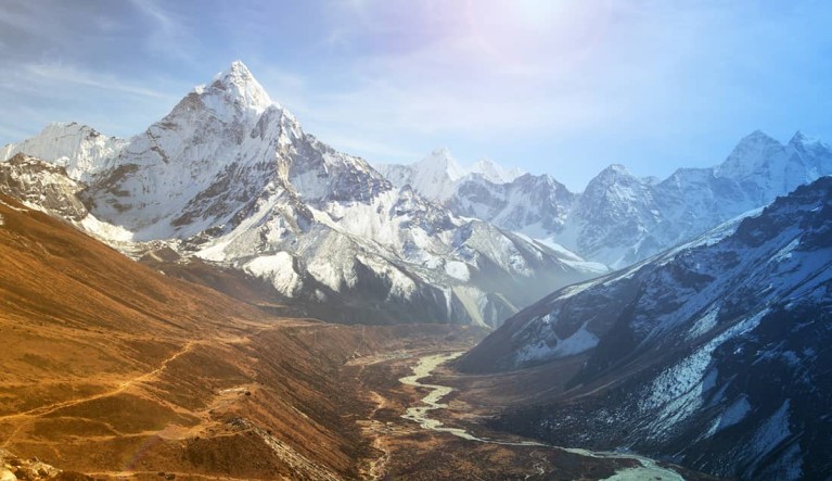 Himalayan mountain view.