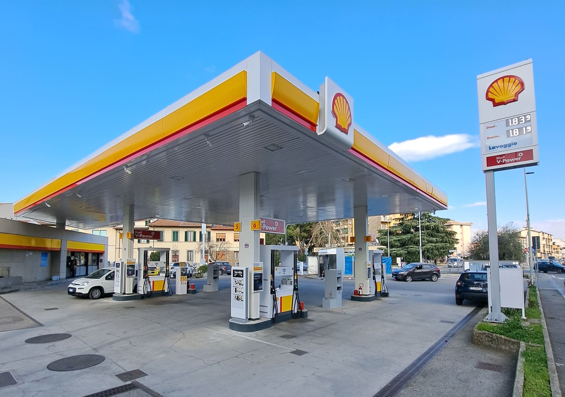 Shell fuel service station Italy