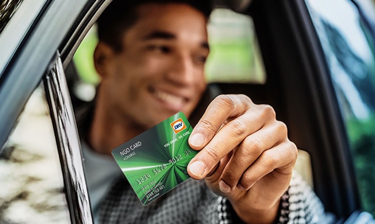 Young man with NGO Card