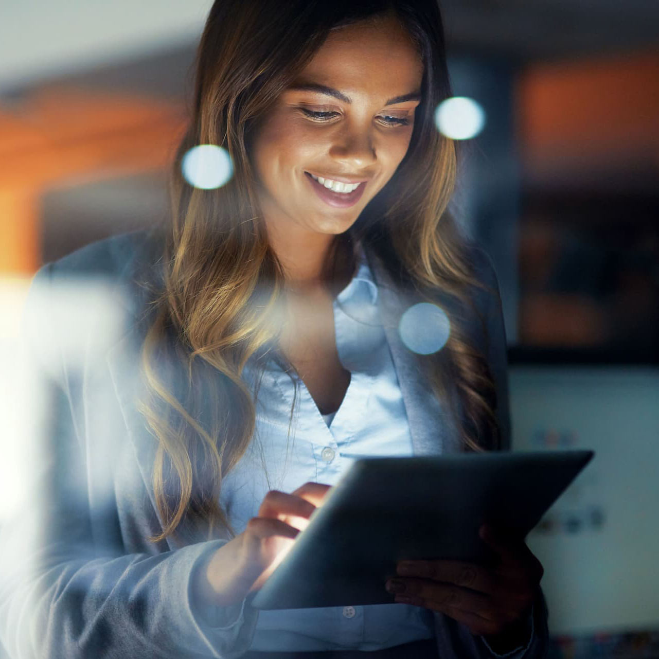 Woman with tablet