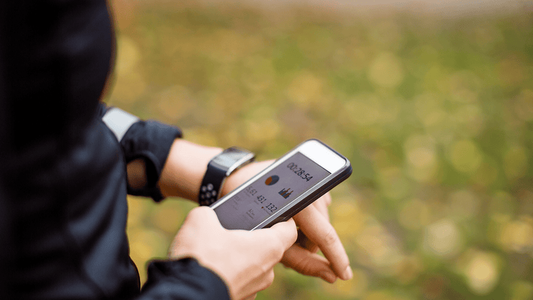 perosn with mobile phone in hands