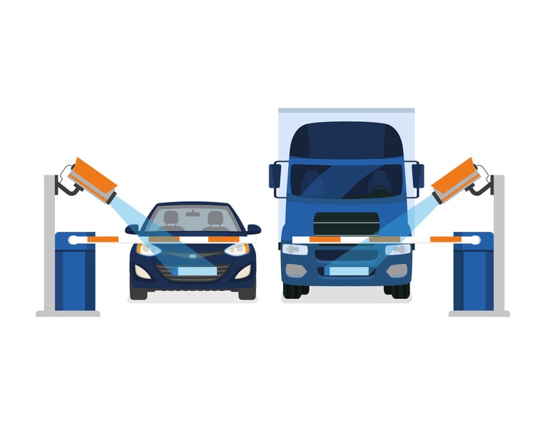 Péage vidéo pour les camions et les voitures