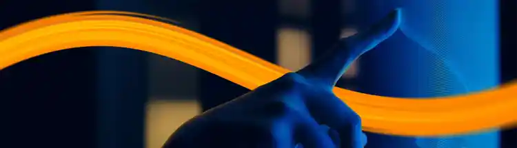 spark with hand in blue