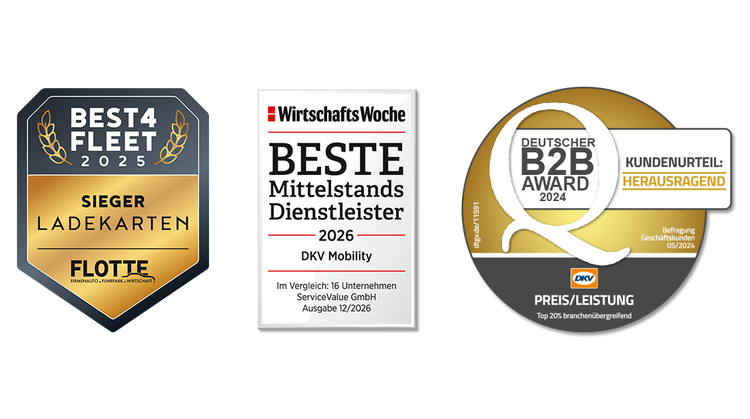 Awads Logos Flotte Best4Fleet 2025 und WiWo Top Mittelstandsdienstleister 2026