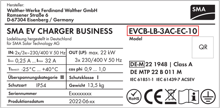 Walther Werke Typenschild AC