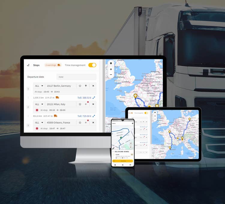 Zwei Männer an einem Verladehof