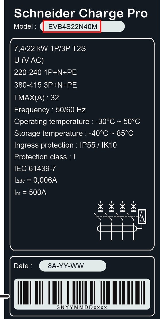 Charge Pro Typenschild AC
