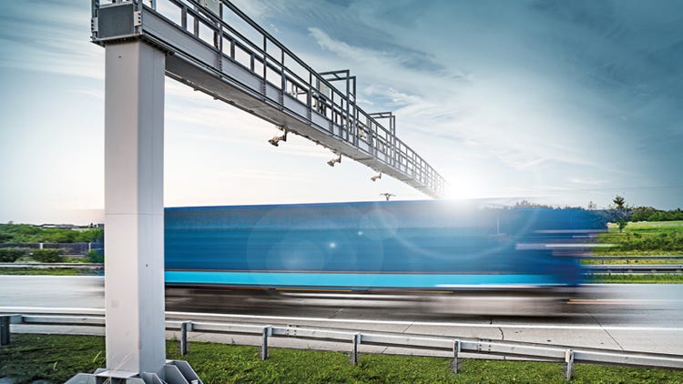 Truck on free way / road tolls