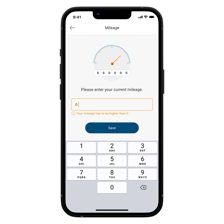 Kilometertelleravlesning DKV Mobility App