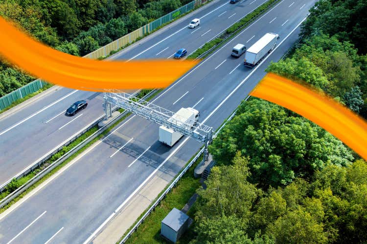 Green trees and street