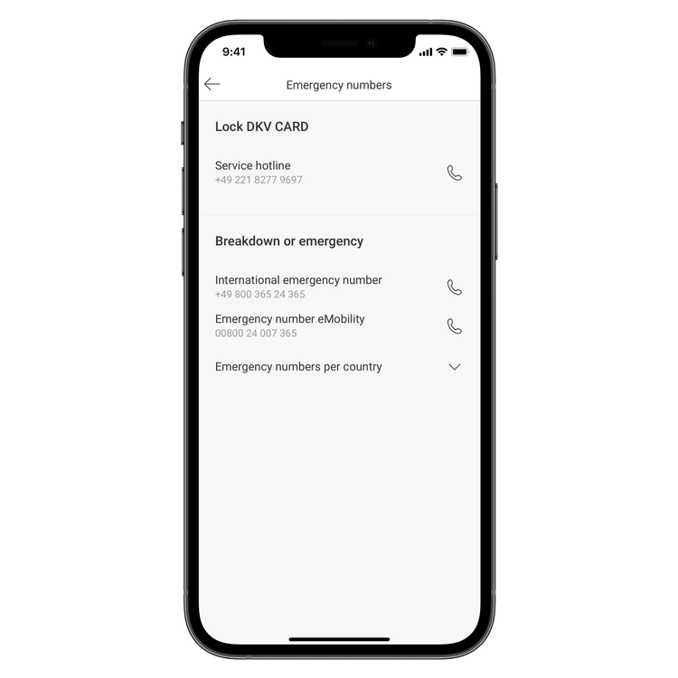 Quick access to breakdown assistance