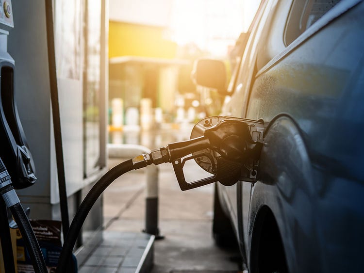 Diesel Pump car at filling station