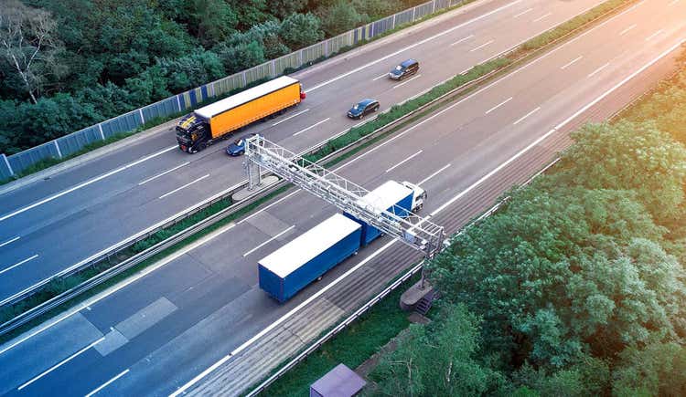 Trucks truck on the highway